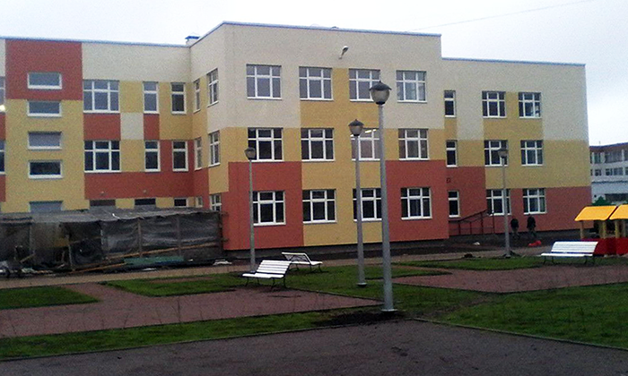Отделка фасада здания в г. Ломоносов